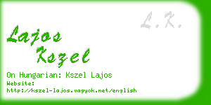 lajos kszel business card